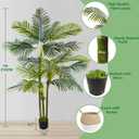 Warmplants Artificial Palm Tree, 7ft Fake Areca Palm Plant with Basket, Large Faux Phoenix Palm UV Resistant Plants for Indoor Outdoor Home Garden Patio Office Dcor