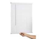 Lotus & Windoware Cordless 1" Vinyl Mini Blind, Light Filtering, 31" W x 60" L, White, Smooth