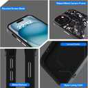 Genuine Forged Carbon Fiber Case for iPhone 15 Plus, Military Grade Drop Protection, Shockproof Phone Cover with Aluminum Alloy Buttons and Camera Frame - Glossy Blue