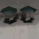 Jealoeur 2 Pack Bird Feeders for Outdoors Hanging Bird Feeder Wild Birds Seed, Green BB