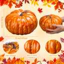 Colingmill 2Pcs 9.84" Realistic Fall Faux Pumpkin Foam Decor Autumn Harvest
