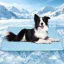 SOMOYA Dog Cooling Mats,Foldable Non-Slip Arc-Chill Cool Pad 17.7x23.6 in | Cooling Pad for Dogs Q-Max 0.45 Washable Absorbs Pet Heat Fast Suit for Indoor Outdoor Summer Use for Cats