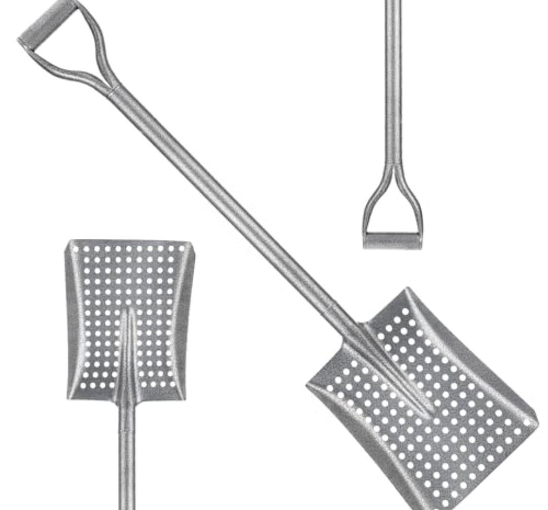 HZCGJMY Durable Shovel for Sand Sifter, Chicken Poop Scooper Designed for Farm Sand Stall Poop Cleaning, Ideal Gardening Sliver Root Slayer Shovel- Square Shover for Beach