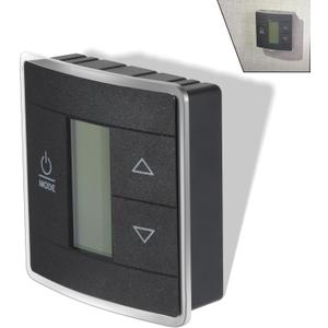 3316250.712 Digital LED Black Thermostat for RV/Camper Conditioner, Replace for Dometic 3316250.712 CT Single Zone Wall Thermostat, Three Input Areas, Bright Blue Backlight