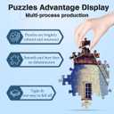 1000 Pieces Jigsaw Puzzles for Adults 1000-Pieces Puzzles Jigsaw Puzzles Impossible Hard Difficult Challenging Puzzles for Teens Windmill Town Garden Forest River Landscape Puzzle 28 x 20 inch