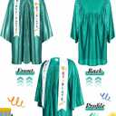 Foaincore 2026 Year Preschool and Kindergarten Graduation Gown Cap Tassel Set with 2026 Charm Printed Stole Grad Gift (Green)
