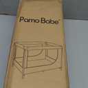 Pamo Babe Portable Crib Baby Playpen with Mattress and Carry Bag Grey