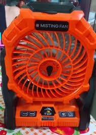 MISTING FAN Portable Misting Fan, Camping Fans with Remote, 24000mAh Rechargeable Battery Cooling Fan for Outdoors Patios, Rechargeable Fans 270° Adjustable, Hanging & Lighting for Outdoor Indoor cooling