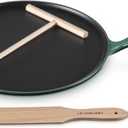 Le Creuset Enameled Cast Iron Traditional Round Crepe Pan, 10.25", Artichaut