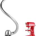 Stainless Steel Spiral Dough Hook Compatible with KitchenAid 5 Plus-6QT Mixer,Bowl Lift Stand Mixer Accessory, Rust Resistant, Effectively Kneads Bread,Pizza,Pasta and Biscuits,Dishwasher Safe