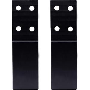 2 Pcs Bed Frame Legs Replacement Parts Bed Feet Furniture Support Leg Reinforcement Kit for Wooden Beds Table Cabinet Sofa Bolt-On Direct Replacement Straight Leg Replace Part Not Plastic Black 5inch