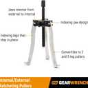 GEARWRENCH 2 or 3 Jaw Internal/External Ratcheting Puller, 2 Ton - 3624D