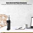 90s Phone Prop, Portable Vintage Brick Fake Phone, Old Retro Brick Cellphone Ornament Iron 80s Retro Mobile Prop for Home Living Stage Restaurant Photography Props (Black)