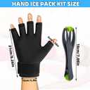 Finger Arthritis Compression Hand Ice Pack for Pain Relief, Adjustable Wrist Ice Pack for Hot & Cold Therapies, Finger Ice Pack with 1pcs Hand Massage Tool Gel Ice Gloves for Tendinitis, Carpal Tunnel