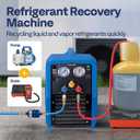 VIVOHOME R1234yf R32 R454B 3/4 HP Portable Refrigerant Recovery Machine Oil-Less, Freon Recycling Unit HVAC for Vapor Liquid Refrigerant, Car Air Conditioning