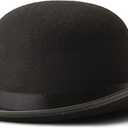 Dress Up America Derby Hats - Derby Bowler Hat for Kids and Adults - Black Velvet Bowler Hat Costume (Adults)