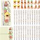 24 Sets Inspirational Capybara Appreciation Gift Bulk Office Gift Capybara Theme Party Favor Mechanical Bookmark and Eraser for Coworker