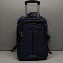 Rolling Backpack for Adults,17 Inch Waterproof Carry-on Backpack with Wheels, Wheeled Backpack Carry-on Luggage, Travel Backpack for Men Women Trolley Laptop Backpack Navy Blue Medium
