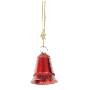 Styleonme Decorative Bells Red, 1-Piece Christmas Bells, Tree Hanging Ornament, Alloy Steel Jingle Bells for Christmas Holiday Decoration
