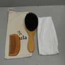 Belula 100% Boar Bristle Hair Brush Set (Medium). Soft Natural Bristles for Thin and Fine Hair. Restore Shine And Texture. Wooden Comb, Travel Bag and Spa Headband Included!