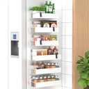 6 Pack Magnetic Spice Storage Rack Organizer for Refrigerator and Oven, White Fridge Organizers and Storage