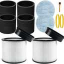 90304 Replacement Filter, 90107 dry filter, 90585 Foam Sleeve Compatible with shopvac filter 90304 90350 90333 90585, Fits Most 5 Gallon and Above Wet Dry Vacuum Cleaner (2+2+4+2+2+1)