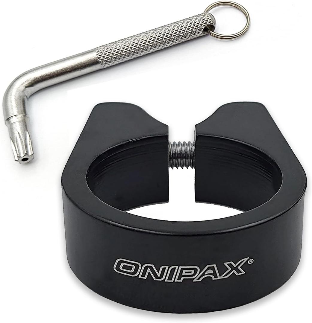 ONIPAX Anti-Theft Bicycle Seat Post Clamp Aluminum Alloy 31.8MM/34.9MM Black