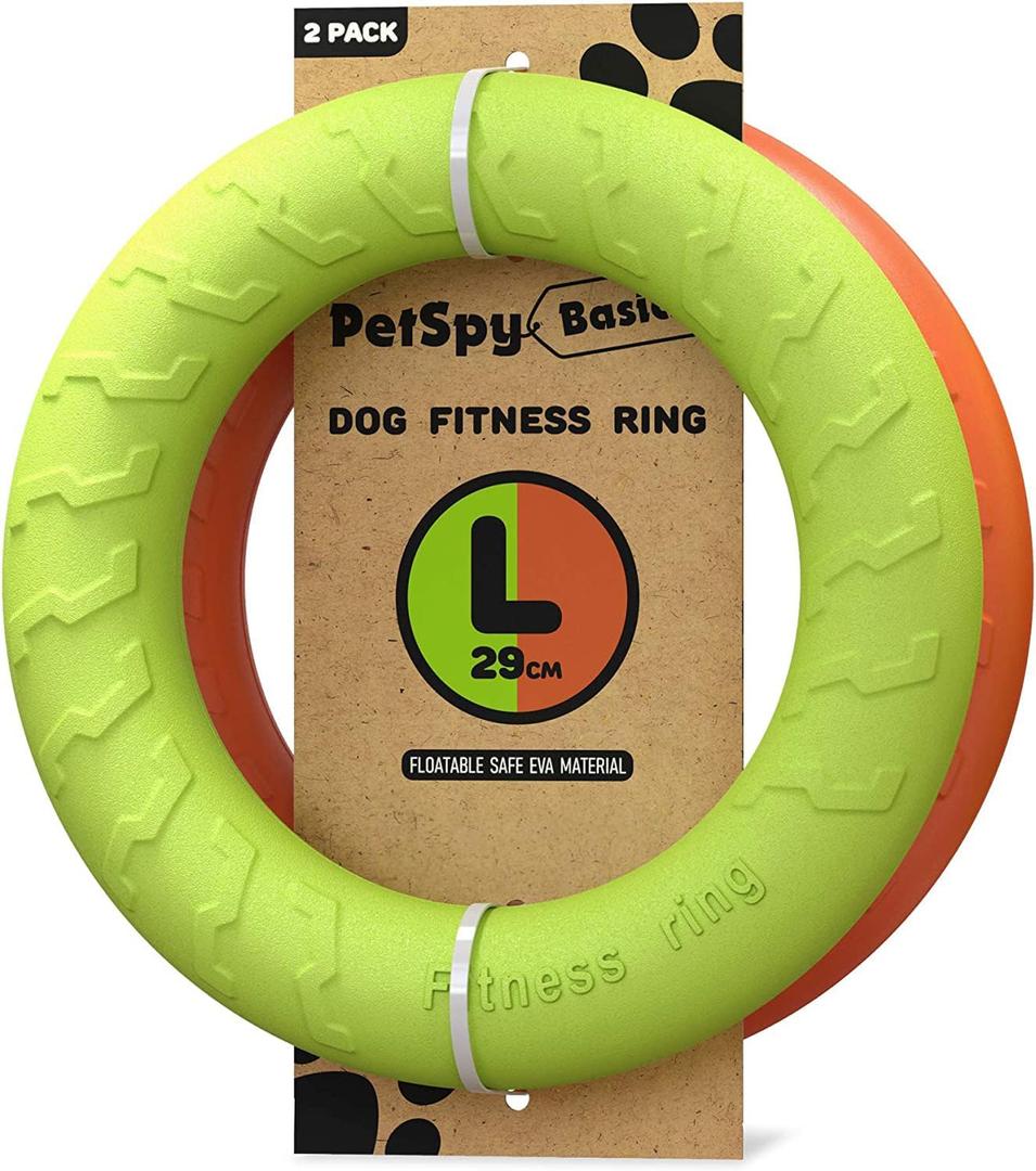 PetSpy Dog Ring Toy  Ring Puller for Outdoor Play, Floating Training & Fetch Toy for Throwing, Catching & Chewers  Durable EVA Flying Disc for Small, Medium & Large Dogs