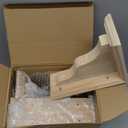 Briwooody 4 Pcs Traditional Wood Corbels Decorative Wooden Brackets Unfinished Solid Rubberwood Shelf Bracket for Doorway Countertop Kitchen Cabinet Book Shelves (3 1/2" W X 7" D X 9" H)