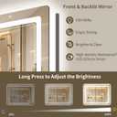 20"x28" LED Bathroom Mirror with Lights, Backlit + Front Lit, Anti-Fog, Lighted Bathroom Mirror for Wall, HD Shatterproof Tempered Glass, Dimmable, Memory Function (Horizontal/Vertical)