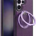 Spin Stand Case for Samsung Galaxy S26 with Kickstand Rotatable-Purple
