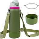 Silicone Boot Set for Owala Water Bottle 24 oz, 32 oz, 40 oz - Includes Non-Slip Sleeve, Shoulder Strap & Handle Strap, Perfect Owala Accessories, Fits Owala Tumbler, Owala FreeSip, Candy Coated