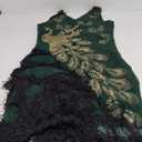 BABEYOND 1920s Vintage Peacock Sequined Dress Gatsby Fringed Flapper Dress Roaring 20s Party Dress (3X-Large, Dark Green With Black Fringe)