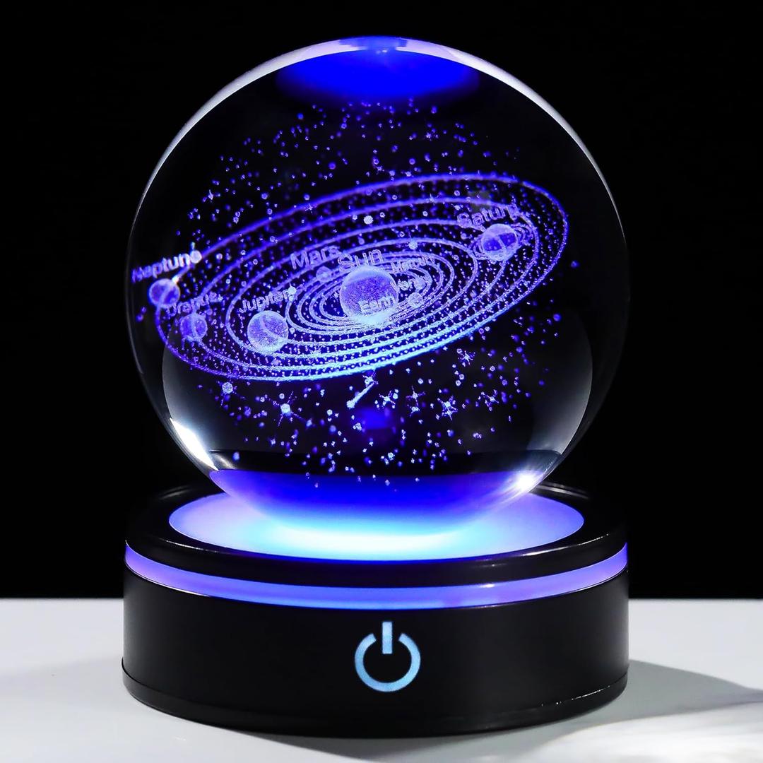 Merkury Floating Solar System Crystal Orb Light