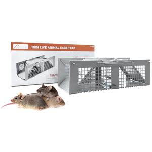 HOMESTEAD No Kill Mouse Traps Humane - Chipmunk Trap, Mouse Cage, Small Animal Live Trap, 10"x3"x3" for Mice, Rats and Voles