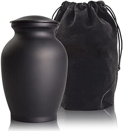 PCS Memorial Pet Cremation Urns for Dogs Ashes, Dog Keepsake Urns for Ashes, Black Pet Urn-Small