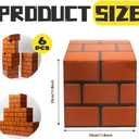 6PCS Big Brick Boxes For Birthday Party Christmas Party Game Party Favor Props Boxes (11.8 x 11.8 Inch)