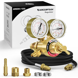 ARCCAPTAIN Argon/CO2/Helium Regulator with 8.2FT Inert Gas Welding Hose