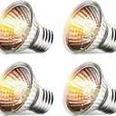 CALPALMY 4-Pack 75W UVA+UVB Bulbs | Heat and Light for Reptiles and Amphibian Tanks, Terrariums and Cages | Works with Various Lamp Fixtures