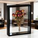 Floating Picture Frames Wooden Pressed Flower Frame, 1 Pcs Acrylic Picture Frames 8x10 Inch for Display Dried Flowers, Artwork Wall and Tabletop, Home Wedding, DIY Crafts (Khaki)