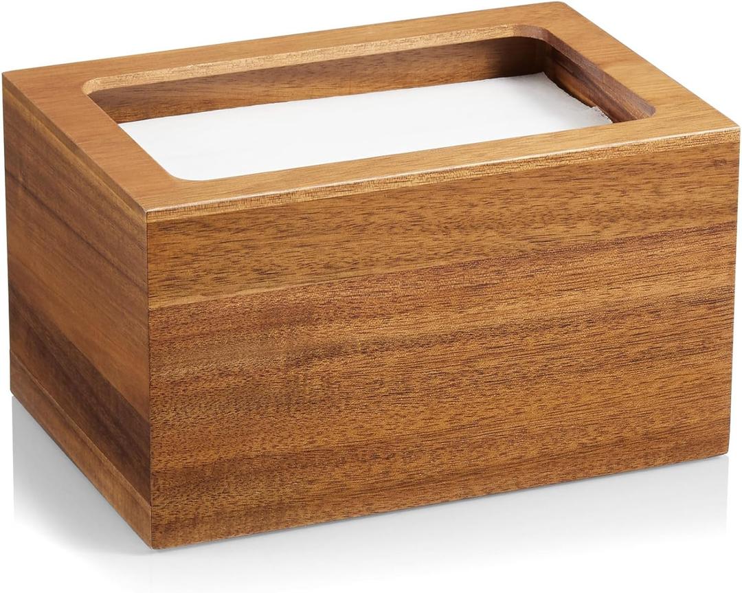 Dryer Sheet Holder, Acacia Wood Laundry Sheets Container, Laundry Room Organization and Storage for Farmhouse Laundry Room Decor and Accessories, Fabric Sheet Dispenser