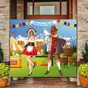 Oktoberfest Party Decorations Oktoberfest Photo Door Banner Backdrop Props, Large Fabric Photo Door Banner for Oktoberfest Party Decorations, Funny Oktoberfest Game Supplies, 5 x 4.3 ft Pack of 4