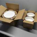Sweejar Porcelain Dinnerware Sets for 4, 12 Pieces Ceramic Plates and Bowls Set, Classic Modern Simple Kitchen Dinner Dining Ware Set, Dishwasher and Microwave Safe Dishes Sets(Pure White)