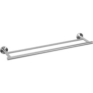 SEIDO Double Towel Bar for Bathroom Wall 18”L, 304 Stainless Steel Brushed Nickel Towel Bar, 2-Bar Design Bathroom Towel Rack, Brushed Nickel, 18 inch