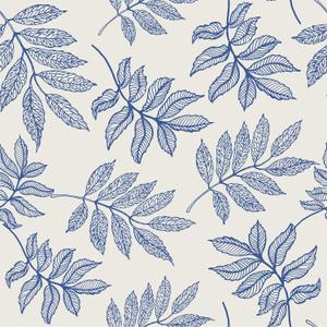Boho Blue Leaf Wallpaper Peel and Stick Farmhouse Elegant Floral Wallpaper Self Adhesive Leaf Contact Paper for Shelf Cabinets Botanical Foliage Wall Paper for Living Room Bedroom 12"x118"