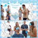 6 Set Baby Shower Games Fishing The Pacifier Blindfolds Feeding Games Funny Baby Shower Gender Reveal Party Game Bridal Showers for Guest Wedding Party(The Pacifier Is Not Magnetic) (Blue)