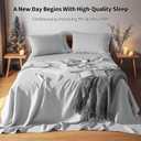 LBRO2M 100% Pure Linen Sheet Set Deep Pocket Up to 16" Bed Sheets Sets, Natural Flax Beddings Soft, Breathable, Comfortable for All Seasons 4 Pcs Sheet Set King Size, Grey
