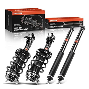 A-Premium Front and Rear Complete Struts Compatible with [Sedan] Honda Civic 2006-2011 & Acura CSX 2006-2011 - 4x Replacement Suspension Shock Absorber with Coil Spring Assembly