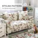 Lamberia Printed Sofa Cover Stretch Couch Cover Sofa Slipcovers for 3 Cushion Couch with Two Pillow Cases (3 Seater, New Blooming Flower)