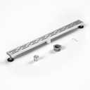 Linear Shower Drain 32" Brushed 304 Stainless Steel | with Drain Grate | Fast Drainage | Stainless Floor Drain Grate | Hair Strainer | Drain Key | The Upgrade for Your Bathroom